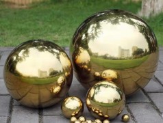 Golden stainless steel hollow ball